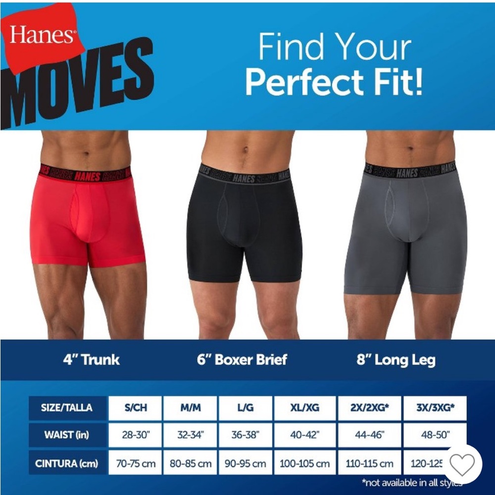 Hanes Moves Premium Men's Anti-Chafe
Total Support Pouch Boxer Briefs 2pk - Picture 6 of 12